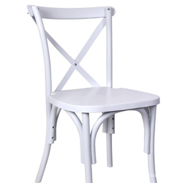 White Cross Back Chair for Restaurant Dining
